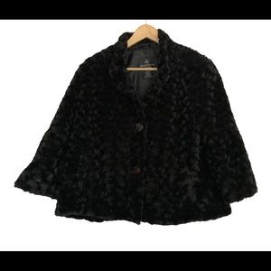 Dennis Basso Faux Fur Coat Size S